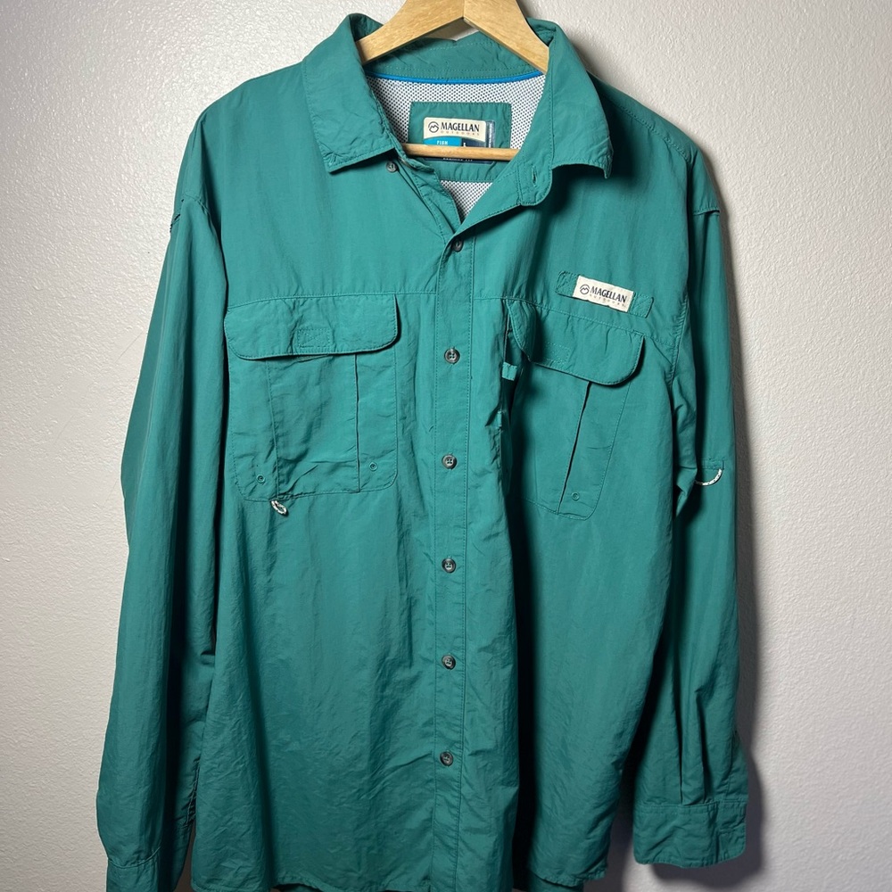 Magellan Outdoors Green Lightweight Shirt Jacket